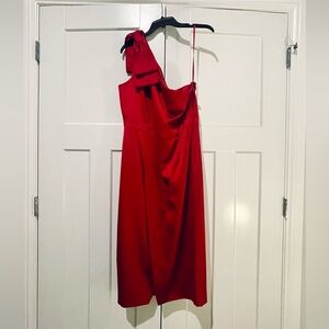 Alex Marie One-Shoulder Red Dress